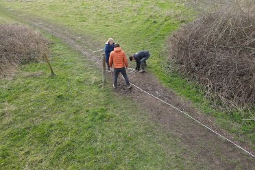 Geophysics at Branston leas 5th March 2022: Geophysics at Branston leas: © Jenny France