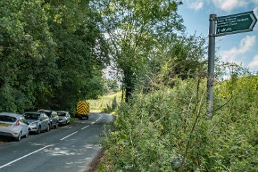 F23_2377-r1 August 2023: Anchor Church and Walk from Ingleby: © 2023 Paul L.G. Morris: View back to the roadside parking