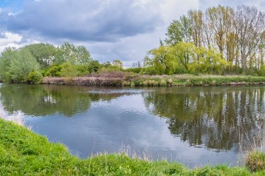 F21_1234r1x4j1 29th April 2021: Branston Leas Nature Reserve: Panoramic view of the River Trent: © Paul L.G. Morris