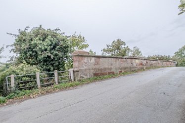 F20B7869r2 2nd October 2020: Rocester walk: Over the bridge and the entrance to the path down to the river: Paul L.G. Morris