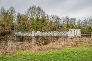 train between cancl and river_AAA8731-1j1 28th February 2021: Mavesyn Ridware: © 2020-21 Jane Rowbottom: Train and river crossing