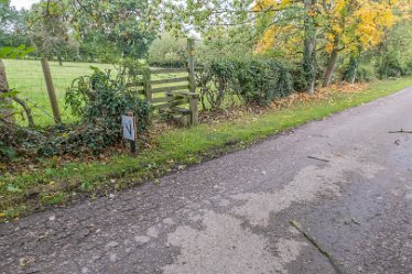 F20B8139r2 2nd October 2020: Rocester walk: Over this stile and across the field at an angle as shown: Paul L.G. Morris