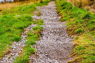 F24_2534r1 29th February 2024: Tucklesholme Footpath damaged by flooding: © Paul L.G. Morris