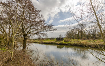 A Pillbox on the River Dove east of Marston Lane on the Old River Dove SSSI near Marston-on-Dove. Photo © 2022 Transforming the Trent Valley (Steven Cheshire).