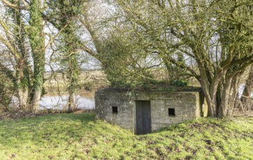  A Type 24 Pillbox at Woodhouse Farm on the River Tame near Elford. Photo © 2022 Transforming the Trent Valley (Steven Cheshire).