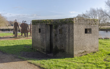 A Type 24 Pillbox at the National Memorial Arboretumon the River Tame near Alrewas. Photo © 2022 Transforming the Trent Valley (Steven Cheshire).